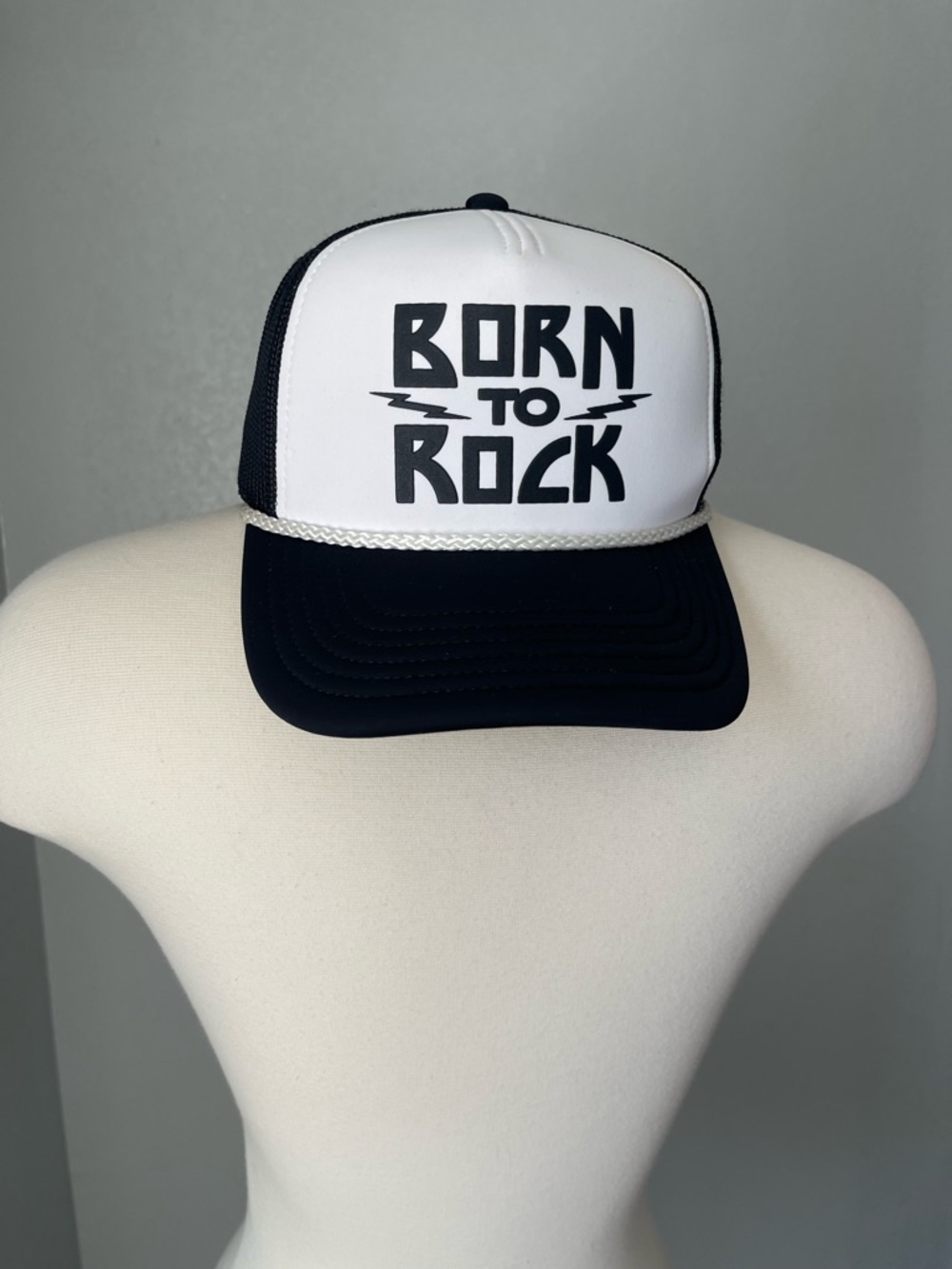 Gibson Black & White Trucker Cap with Logo Tape